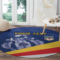 Custom Seychelles Beach Soccer 2025 Round Carpet Flag Style