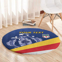 Custom Seychelles Beach Soccer 2025 Round Carpet Flag Style
