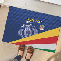 Custom Seychelles Beach Soccer 2025 Rubber Doormat Flag Style
