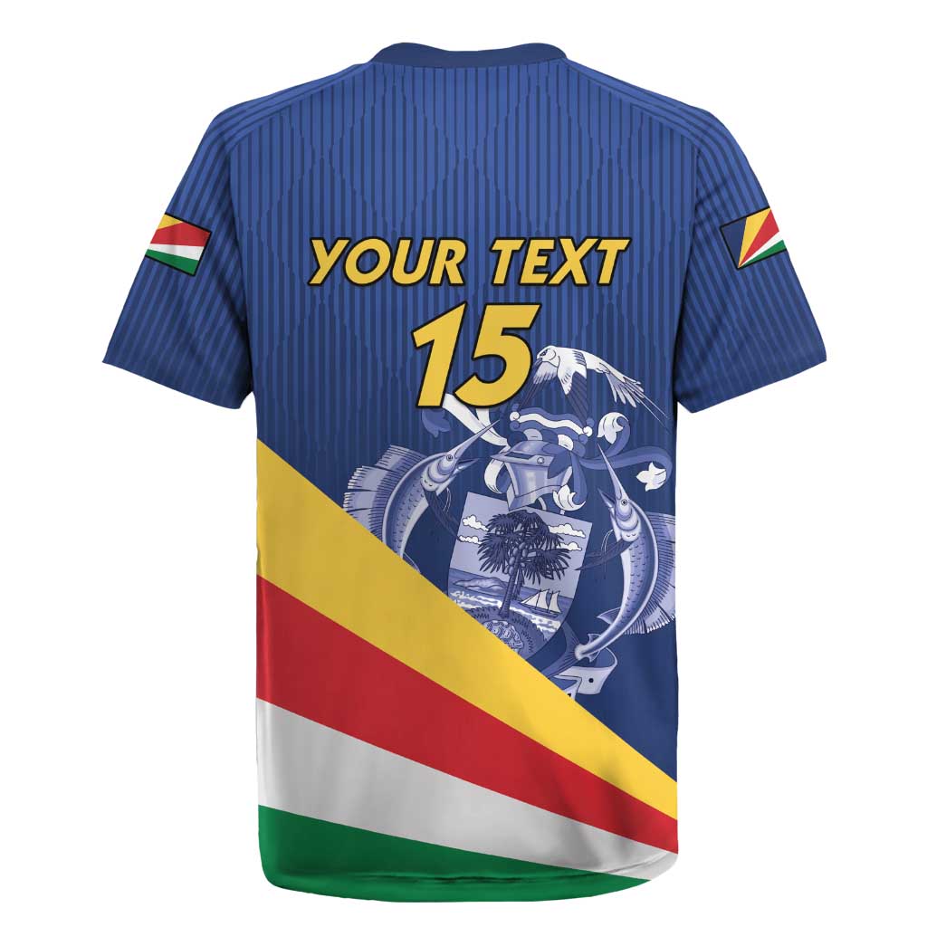 Custom Seychelles Beach Soccer 2025 Rugby Jersey Flag Style