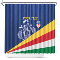 Custom Seychelles Beach Soccer 2025 Shower Curtain Flag Style