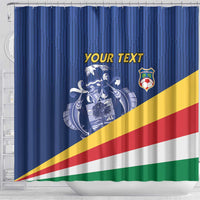 Custom Seychelles Beach Soccer 2025 Shower Curtain Flag Style
