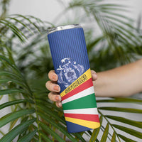 Custom Seychelles Beach Soccer 2025 Skinny Tumbler Flag Style