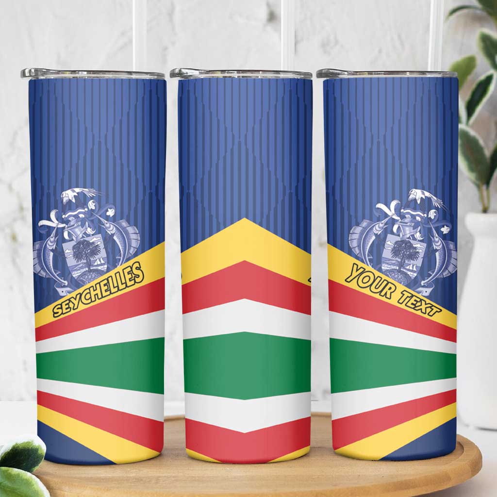 Custom Seychelles Beach Soccer 2025 Skinny Tumbler Flag Style