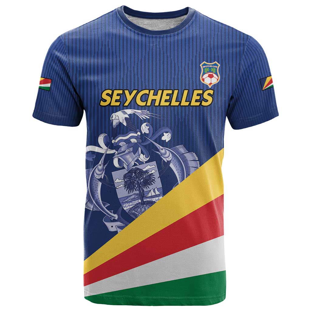 Custom Seychelles Beach Soccer 2025 T Shirt Flag Style