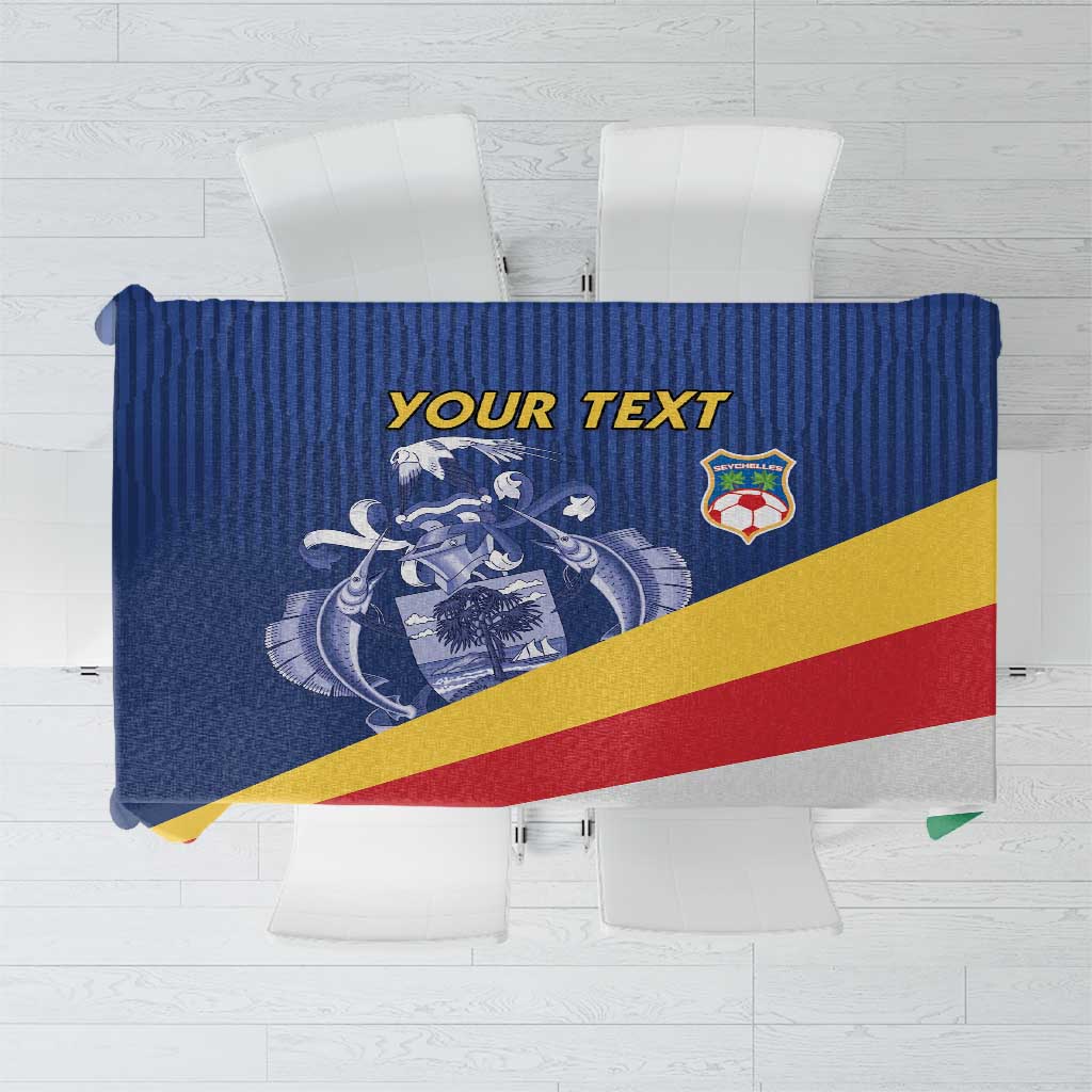 Custom Seychelles Beach Soccer 2025 Tablecloth Flag Style