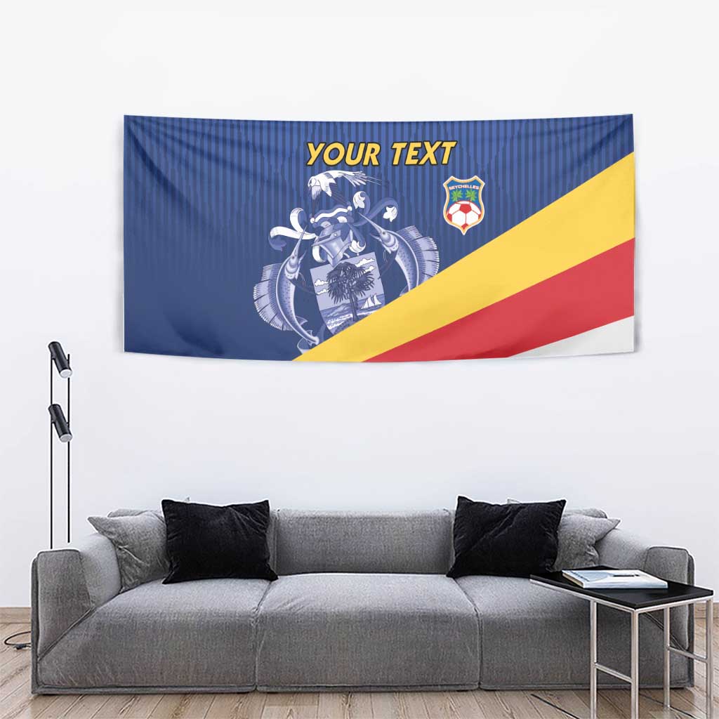 Custom Seychelles Beach Soccer 2025 Tapestry Flag Style