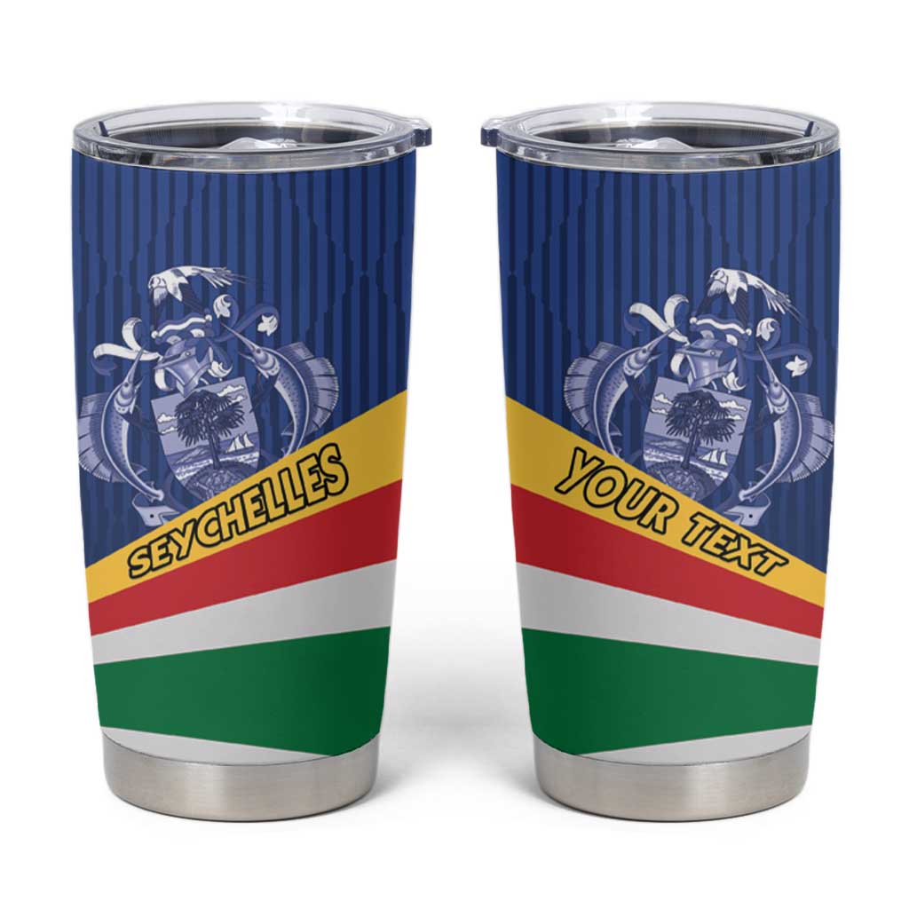 Custom Seychelles Beach Soccer 2025 Tumbler Cup Flag Style