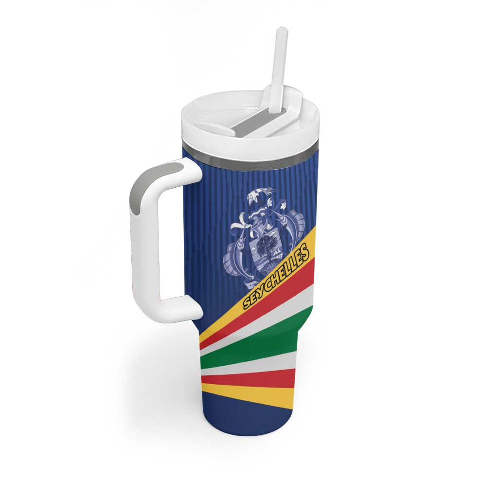 Custom Seychelles Beach Soccer 2025 Tumbler With Handle Flag Style