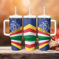 Custom Seychelles Beach Soccer 2025 Tumbler With Handle Flag Style
