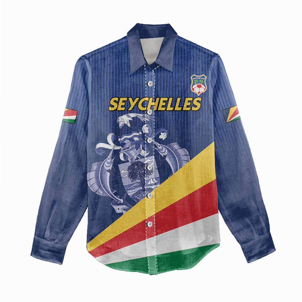 Custom Seychelles Beach Soccer 2025 Women Casual Shirt Flag Style