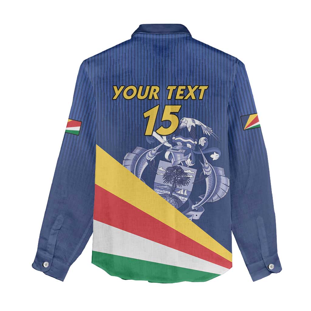 Custom Seychelles Beach Soccer 2025 Women Casual Shirt Flag Style