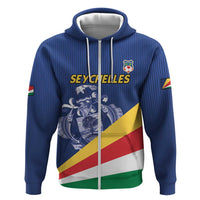 Custom Seychelles Beach Soccer 2025 Zip Hoodie Flag Style