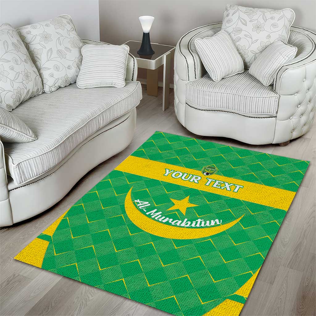 Custom Mauritania Beach Soccer 2025 Area Rug Go Al-Murabitun Go