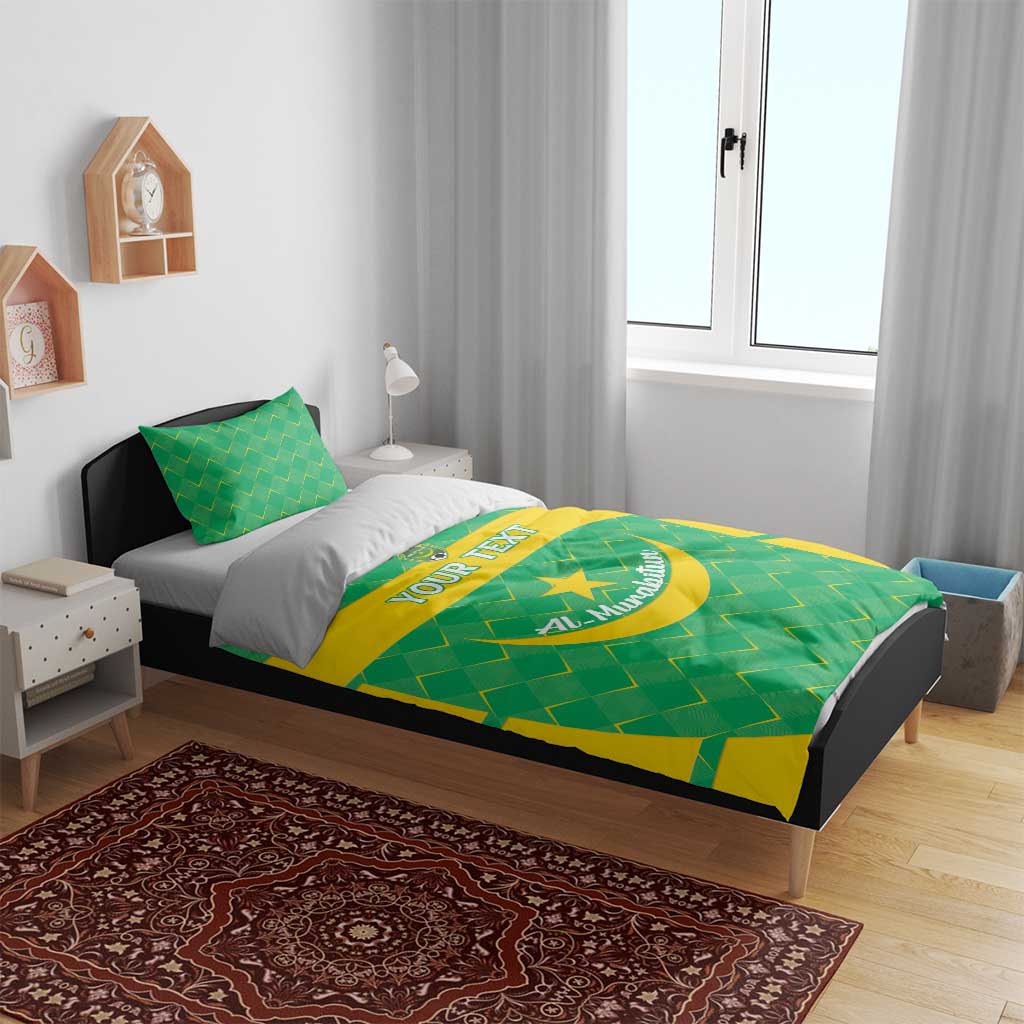 Custom Mauritania Beach Soccer 2025 Bedding Set Go Al-Murabitun Go