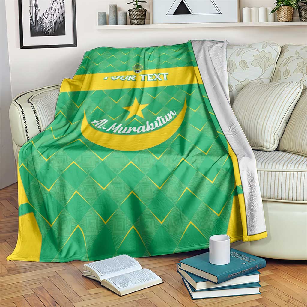 Custom Mauritania Beach Soccer 2025 Blanket Go Al-Murabitun Go