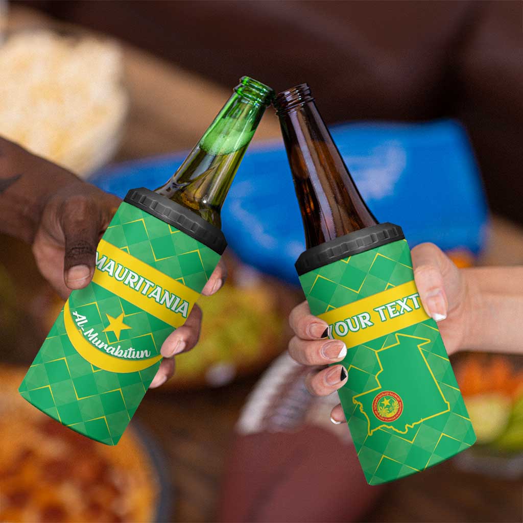 Custom Mauritania Beach Soccer 2025 4 in 1 Can Cooler Tumbler Go Al-Murabitun Go