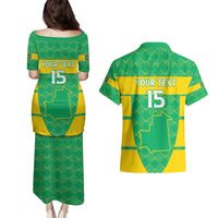 Custom Mauritania Beach Soccer 2025 Couples Matching Puletasi and Hawaiian Shirt Go Al-Murabitun Go