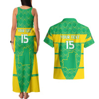 Custom Mauritania Beach Soccer 2025 Couples Matching Tank Maxi Dress and Hawaiian Shirt Go Al-Murabitun Go