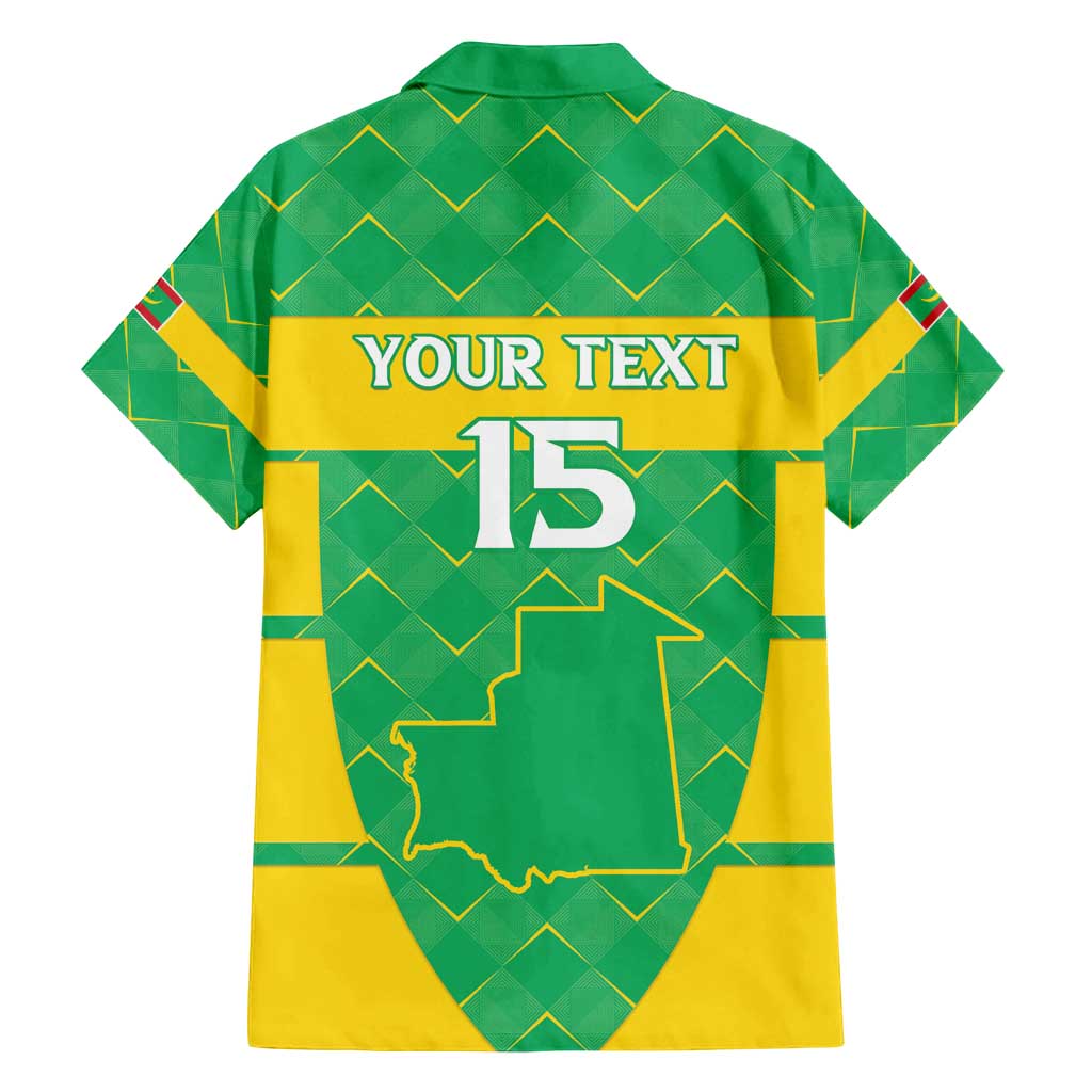 Custom Mauritania Beach Soccer 2025 Family Matching Off Shoulder Maxi Dress and Hawaiian Shirt Go Al-Murabitun Go