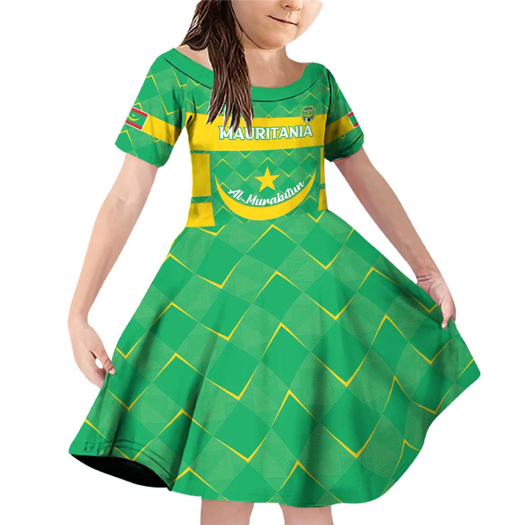 Custom Mauritania Beach Soccer 2025 Family Matching Off Shoulder Short Dress and Hawaiian Shirt Go Al-Murabitun Go