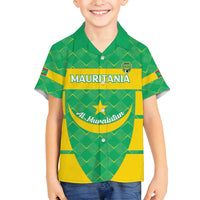 Custom Mauritania Beach Soccer 2025 Family Matching Off Shoulder Short Dress and Hawaiian Shirt Go Al-Murabitun Go