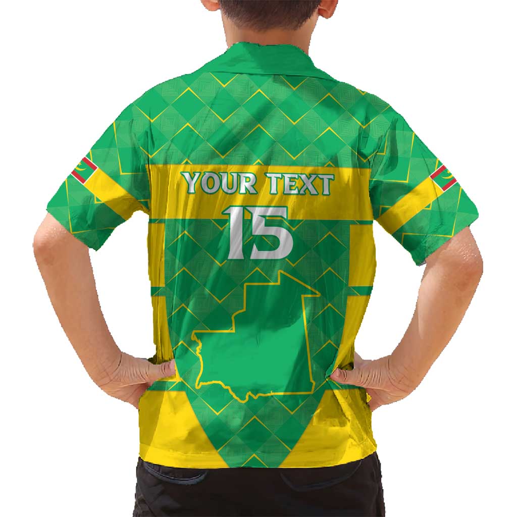 Custom Mauritania Beach Soccer 2025 Family Matching Puletasi and Hawaiian Shirt Go Al-Murabitun Go