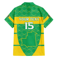 Custom Mauritania Beach Soccer 2025 Family Matching Short Sleeve Bodycon Dress and Hawaiian Shirt Go Al-Murabitun Go