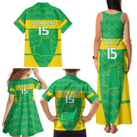 Custom Mauritania Beach Soccer 2025 Family Matching Tank Maxi Dress and Hawaiian Shirt Go Al-Murabitun Go