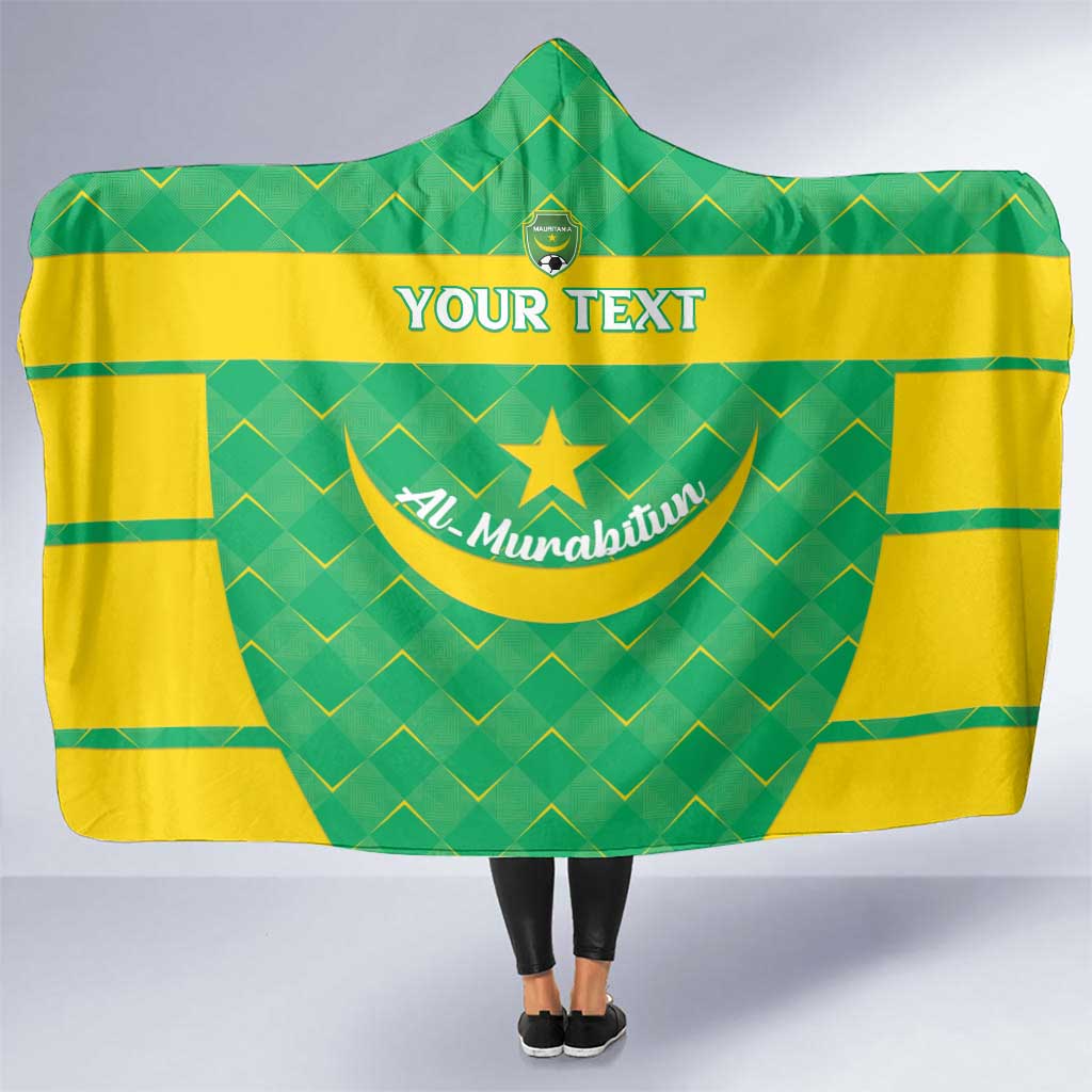 Custom Mauritania Beach Soccer 2025 Hooded Blanket Go Al-Murabitun Go