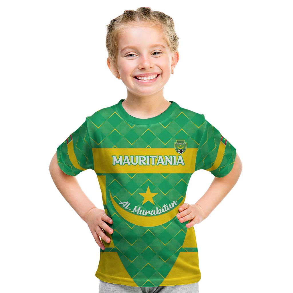 Custom Mauritania Beach Soccer 2025 Kid T Shirt Go Al-Murabitun Go