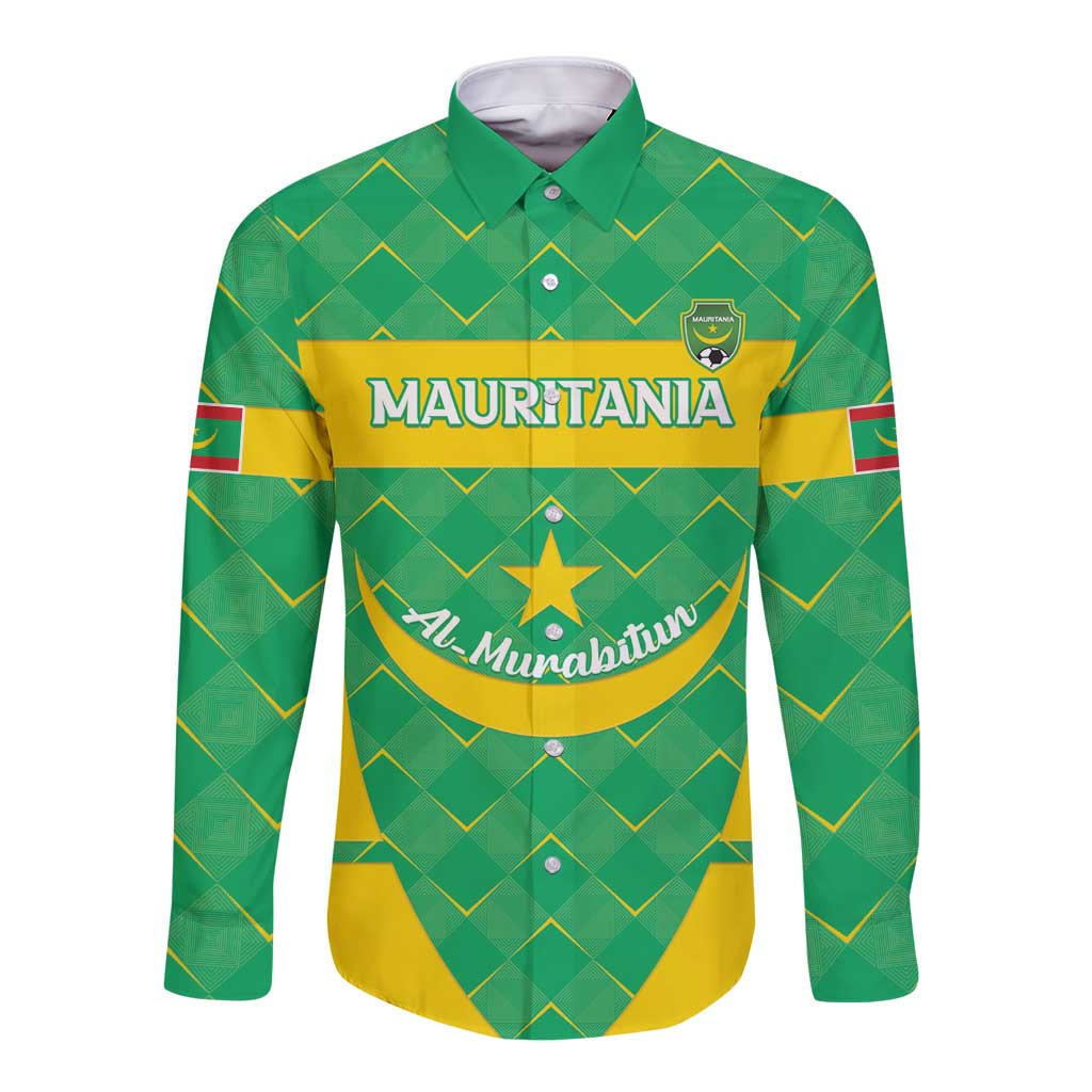 Custom Mauritania Beach Soccer 2025 Long Sleeve Button Shirt Go Al-Murabitun Go