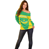 Custom Mauritania Beach Soccer 2025 Off Shoulder Sweater Go Al-Murabitun Go