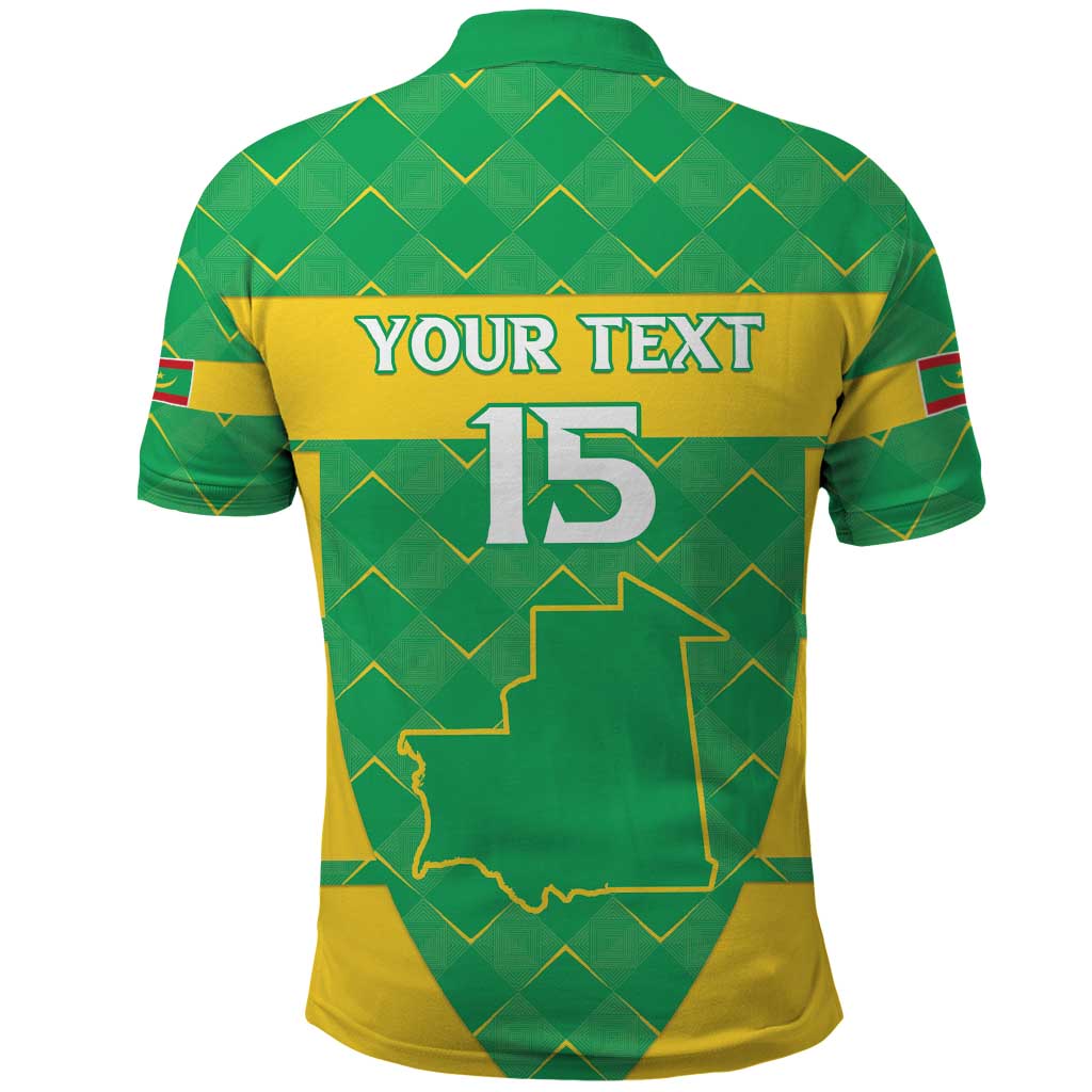 Custom Mauritania Beach Soccer 2025 Polo Shirt Go Al-Murabitun Go