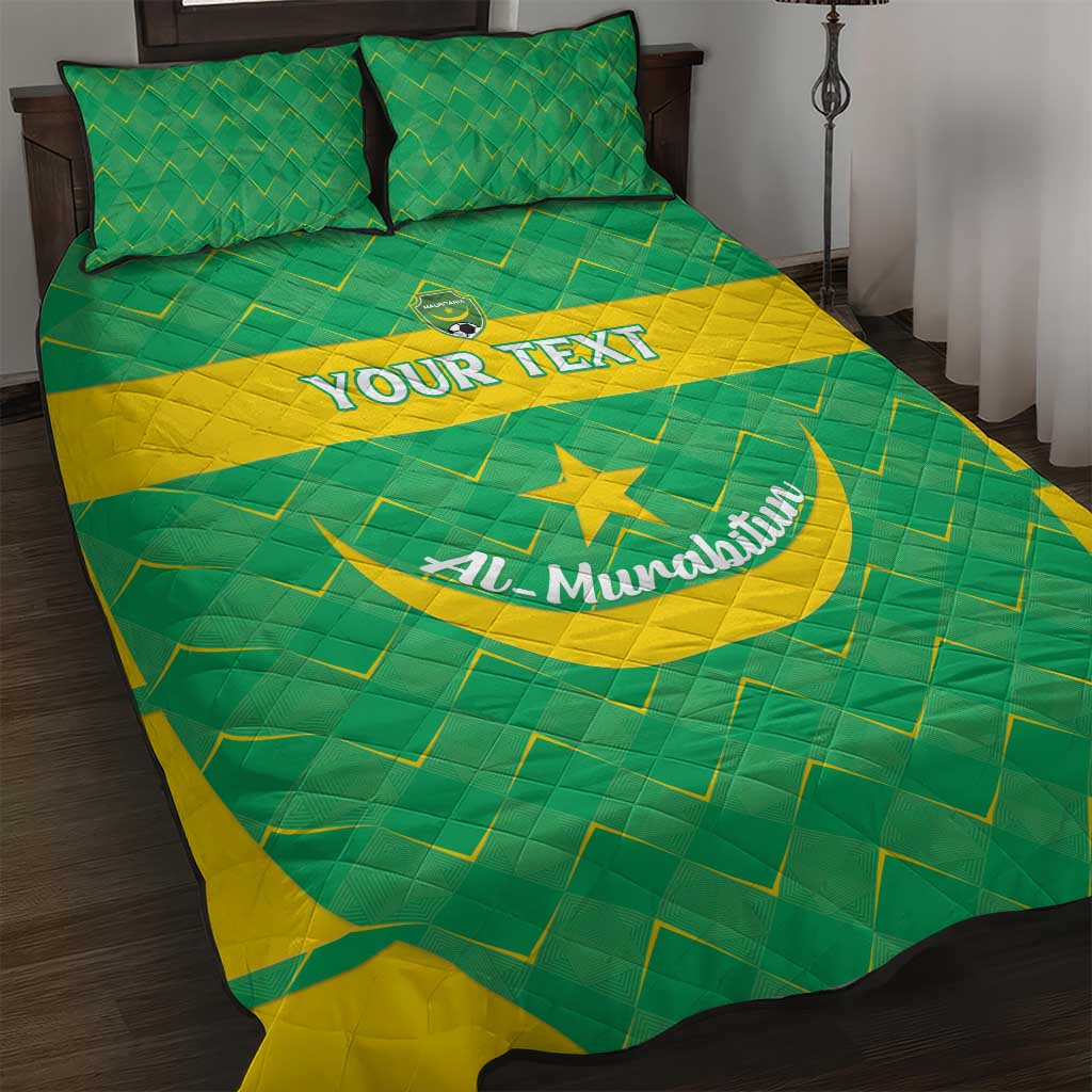 Custom Mauritania Beach Soccer 2025 Quilt Bed Set Go Al-Murabitun Go