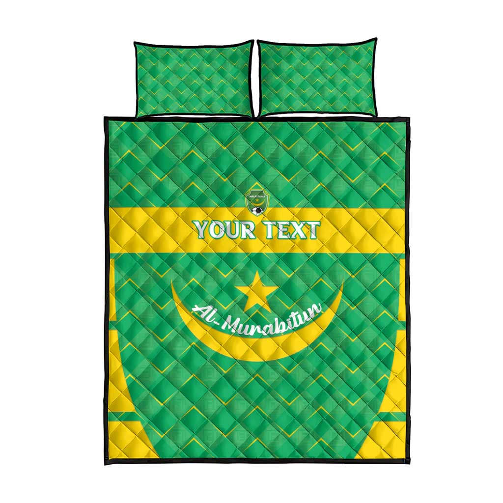 Custom Mauritania Beach Soccer 2025 Quilt Bed Set Go Al-Murabitun Go