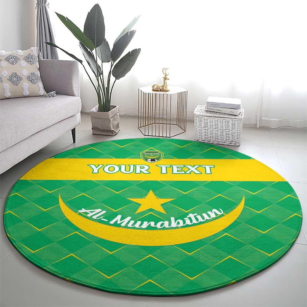 Custom Mauritania Beach Soccer 2025 Round Carpet Go Al-Murabitun Go