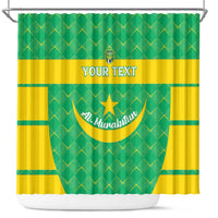 Custom Mauritania Beach Soccer 2025 Shower Curtain Go Al-Murabitun Go