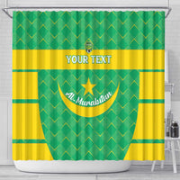 Custom Mauritania Beach Soccer 2025 Shower Curtain Go Al-Murabitun Go