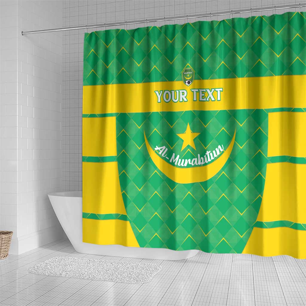 Custom Mauritania Beach Soccer 2025 Shower Curtain Go Al-Murabitun Go