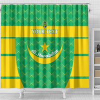 Custom Mauritania Beach Soccer 2025 Shower Curtain Go Al-Murabitun Go