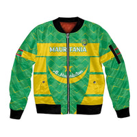 Custom Mauritania Beach Soccer 2025 Sleeve Zip Bomber Jacket Go Al-Murabitun Go