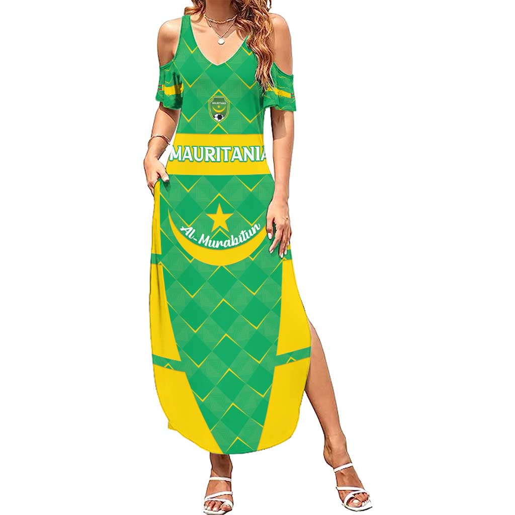 Custom Mauritania Beach Soccer 2025 Summer Maxi Dress Go Al-Murabitun Go