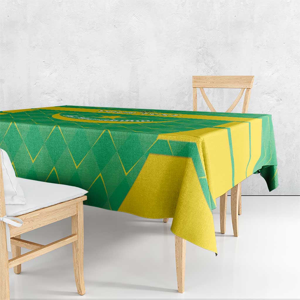 Custom Mauritania Beach Soccer 2025 Tablecloth Go Al-Murabitun Go