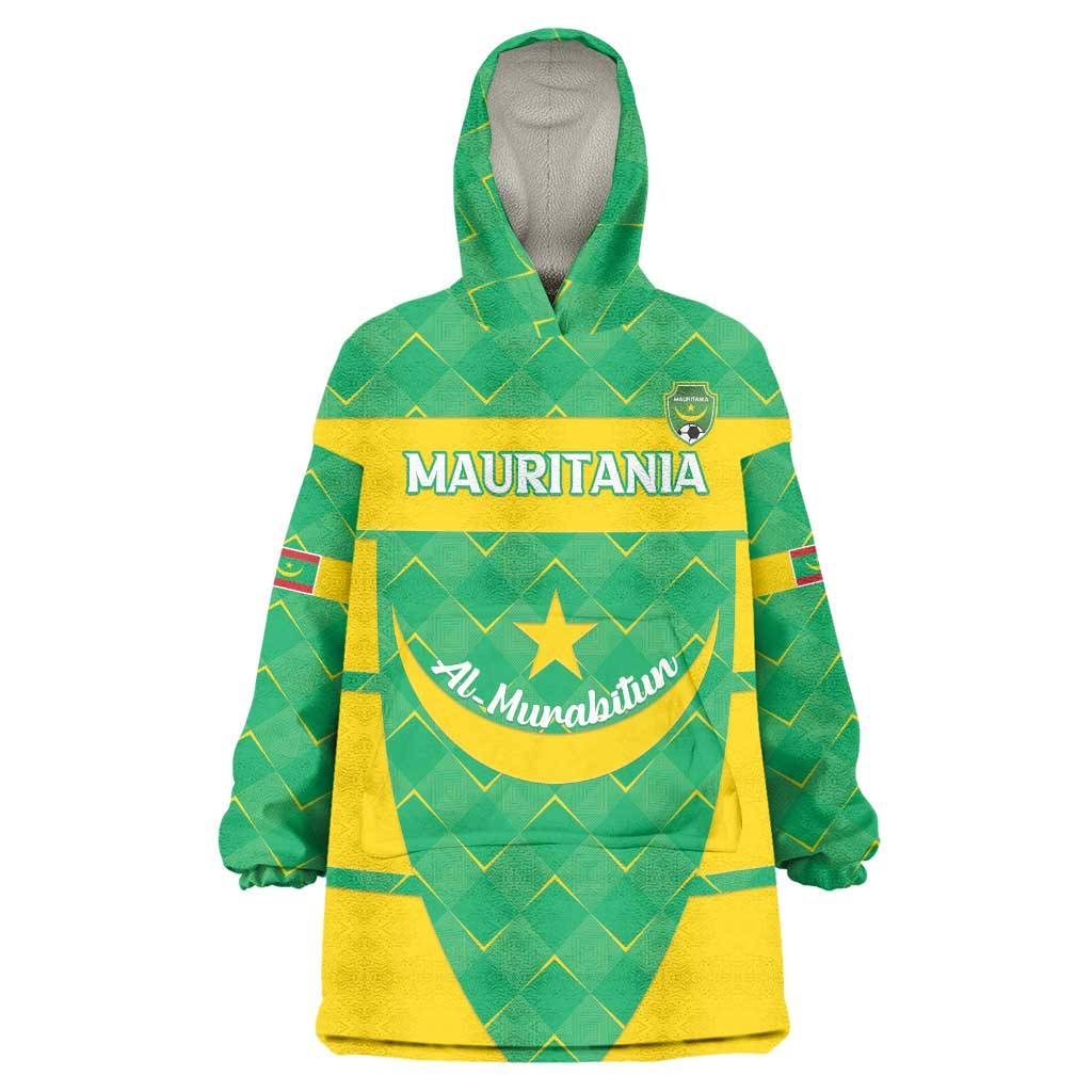 Custom Mauritania Beach Soccer 2025 Wearable Blanket Hoodie Go Al-Murabitun Go