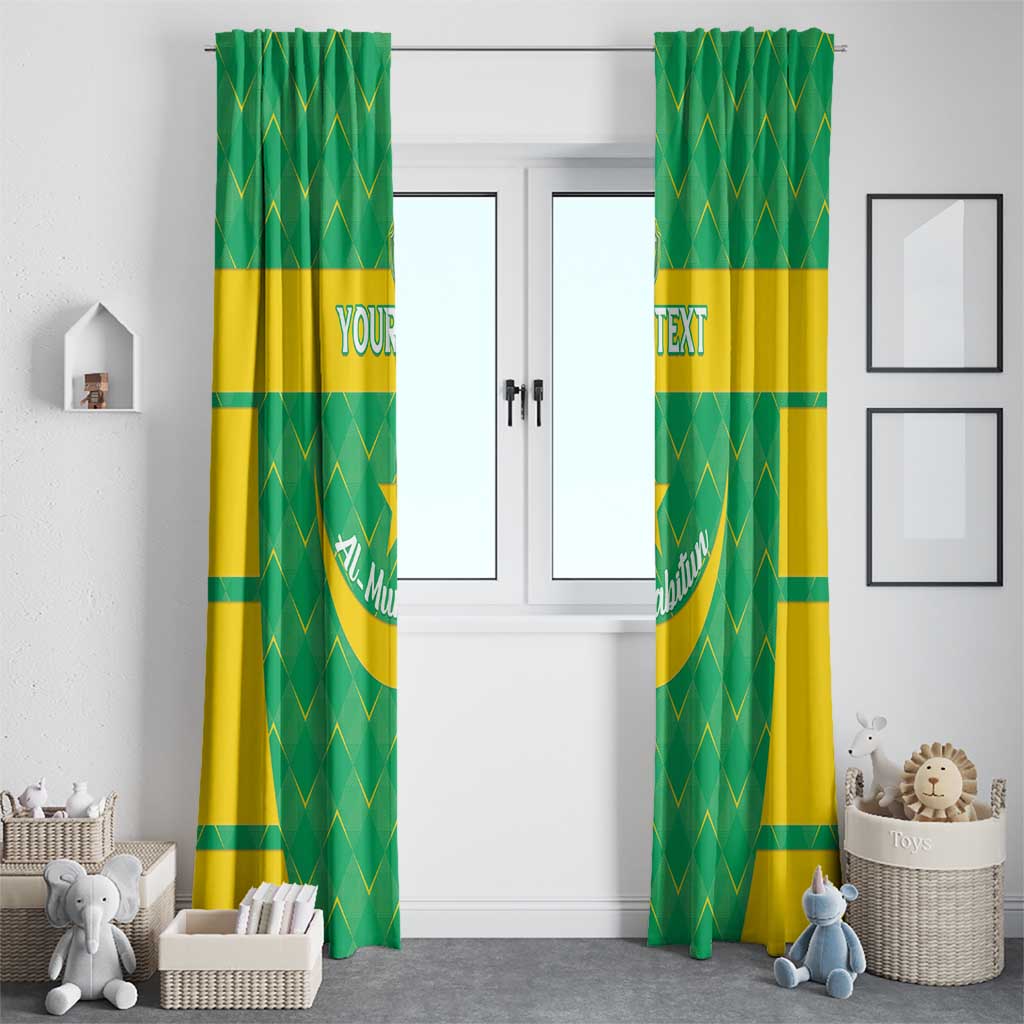 Custom Mauritania Beach Soccer 2025 Window Curtain Go Al-Murabitun Go
