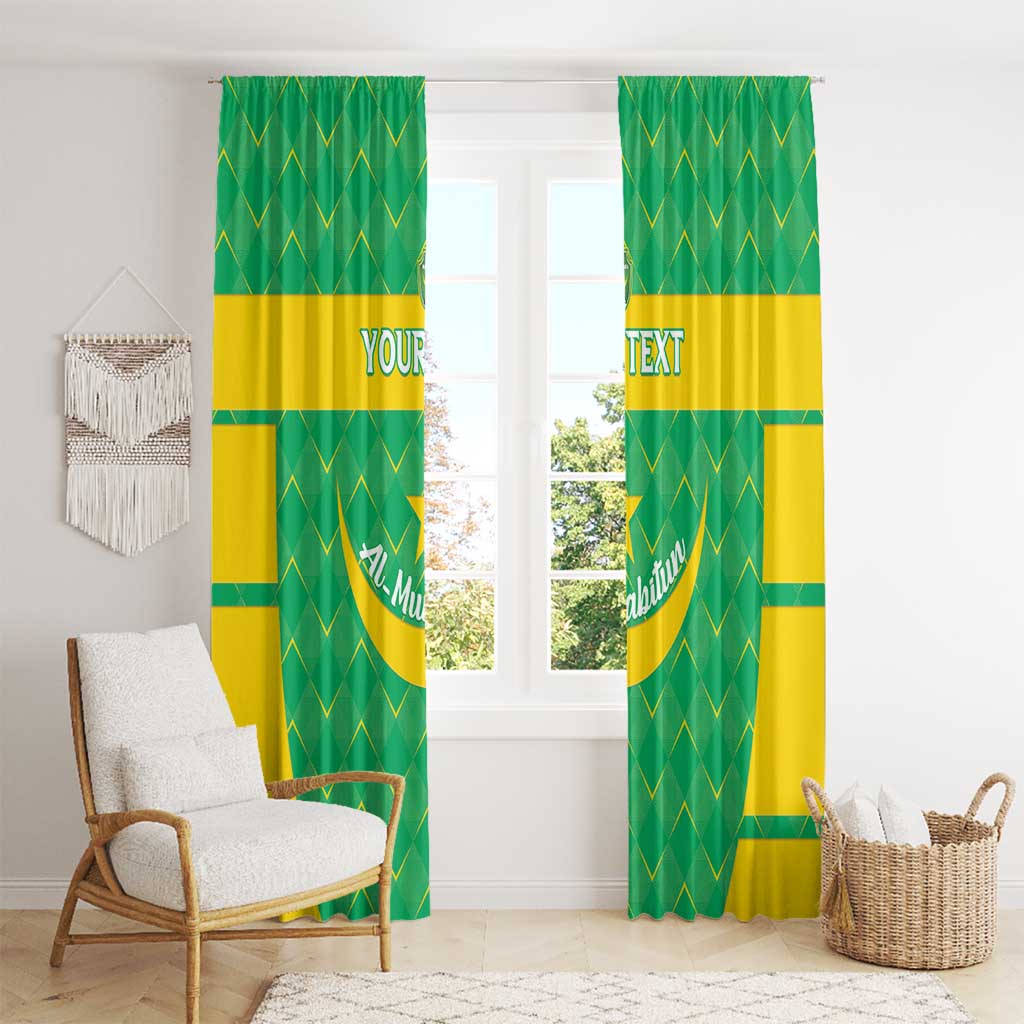 Custom Mauritania Beach Soccer 2025 Window Curtain Go Al-Murabitun Go