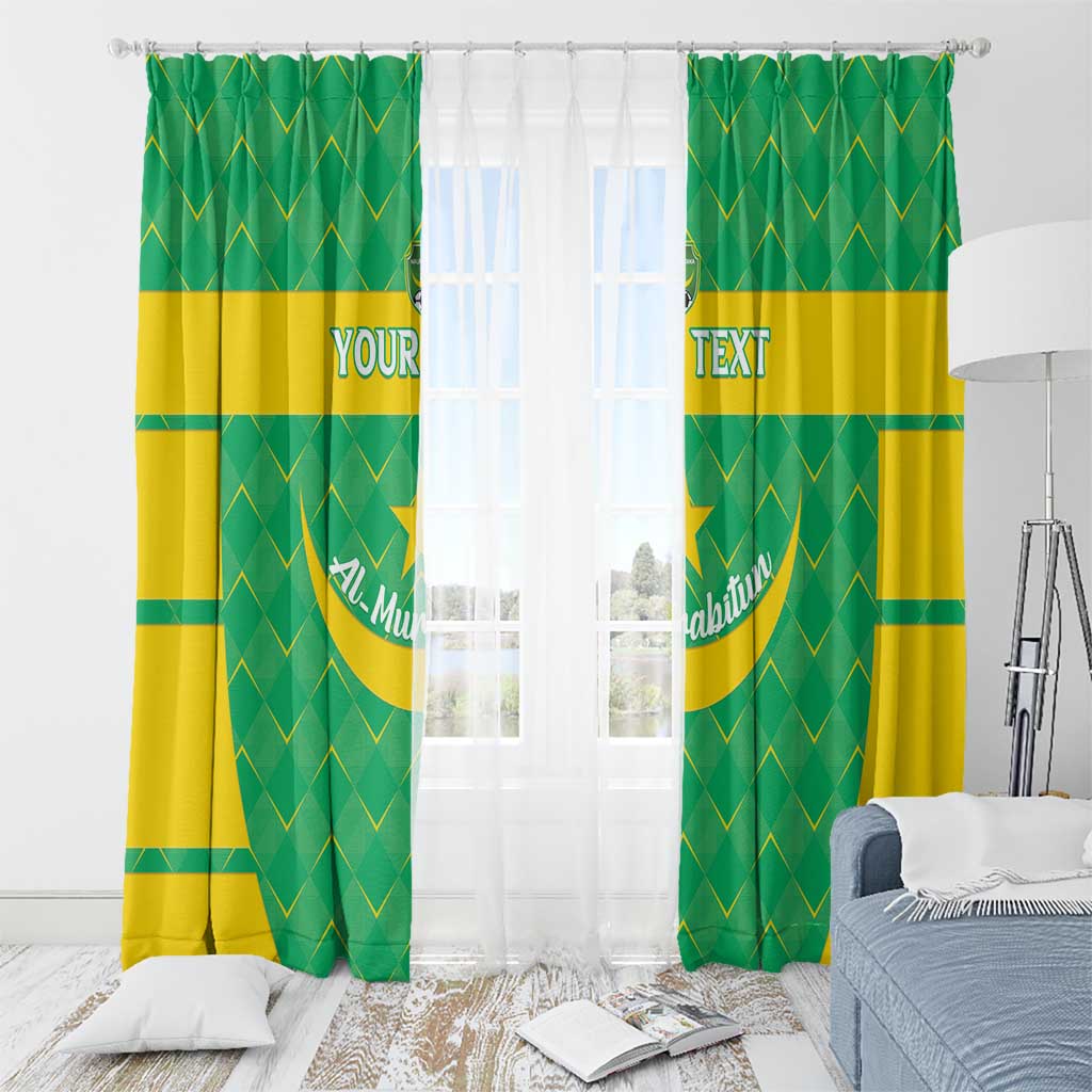 Custom Mauritania Beach Soccer 2025 Window Curtain Go Al-Murabitun Go