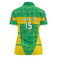 Custom Mauritania Beach Soccer 2025 Women Polo Shirt Go Al-Murabitun Go