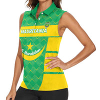 Custom Mauritania Beach Soccer 2025 Women Sleeveless Polo Shirt Go Al-Murabitun Go